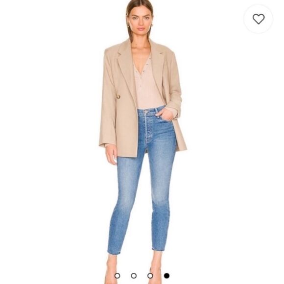 Mother The Stunner Ankle Fray Distressed Blue Denim Jeans Casual Crate Digger - Picture 1 of 16
